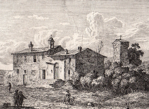 Mechau, J.W. (1745 - 1808) Klosterruine, Radierung