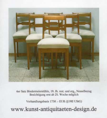 Stuhl, Stühle, 4er Satz Biedermeierstühle, 19. Jh.