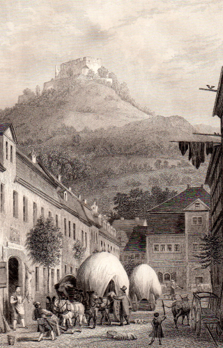 Blankenburg Stadt Blankenburg und Schloß Greifenstein 1838