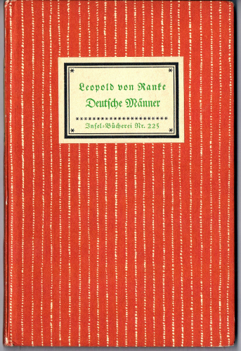 Nr. 225 Insel-Bücherei, Leopold von Ranke, Deutsche Männer